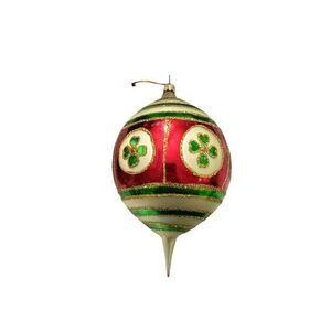 Radko EMERALD ISLE Ornament Four Leaf Clover 97-204-0 Ball Drop 7" Patrick's Day